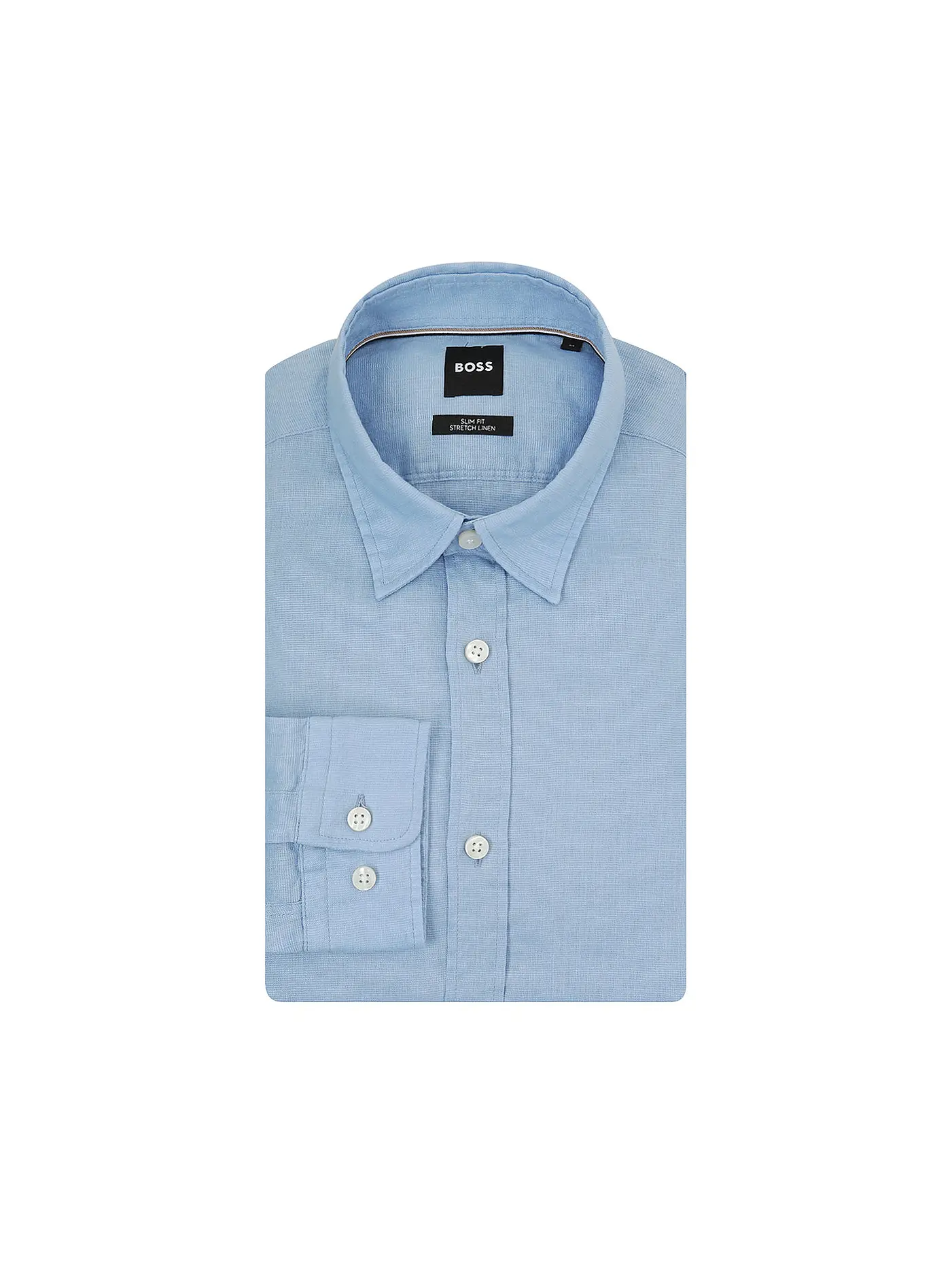 BOSS | Leinenhemd Slim Fit | hellblau
